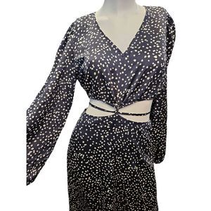 Whiskey Way Polka Dot Cut Out Dress Black and White size Small New with Tags